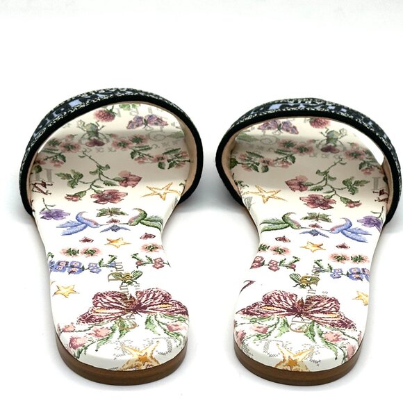 DIOR DWAY Amour 1947 Toile de Jouy Papillo Flat Slides Mules Sandals Shoes - Picture 13 of 16
